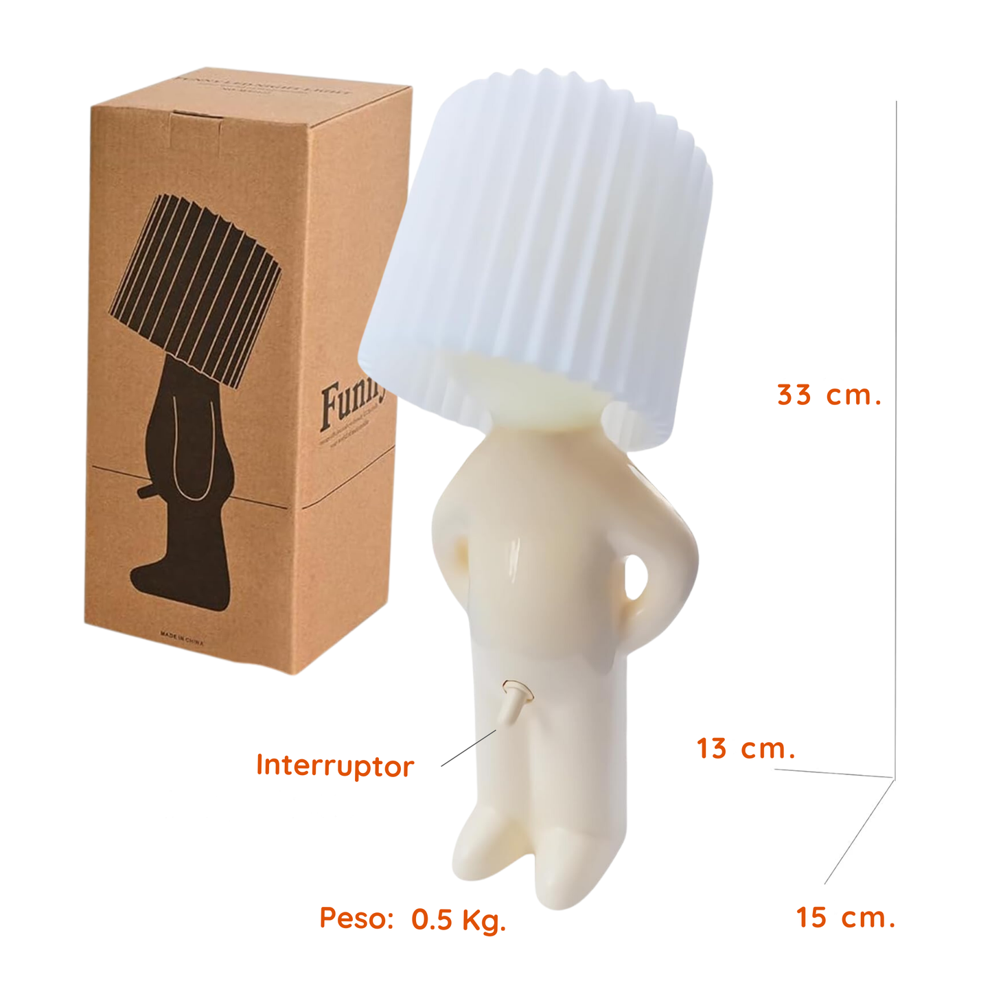 Lámpara de mesa divertida con interruptor travieso